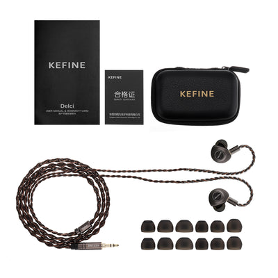 KEFINE Delci DLC+PU Diaphragm Dynamic Driver HiFi Wired IEM
